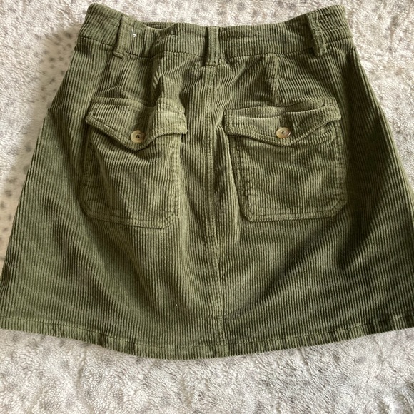 Corduroy High Wasted A Line Skirt - Picture 4 of 8